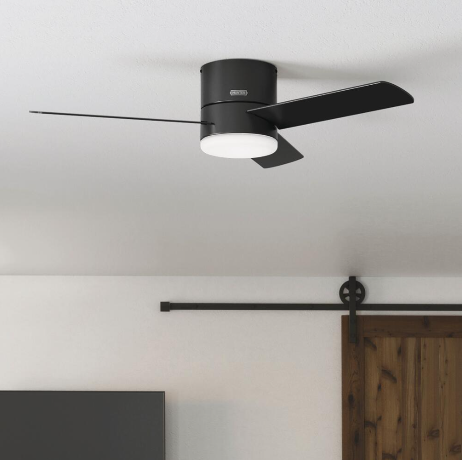 Hunter Fan Minimus Indoor Flushmount Ceiling Fan with 16WLED and Remote