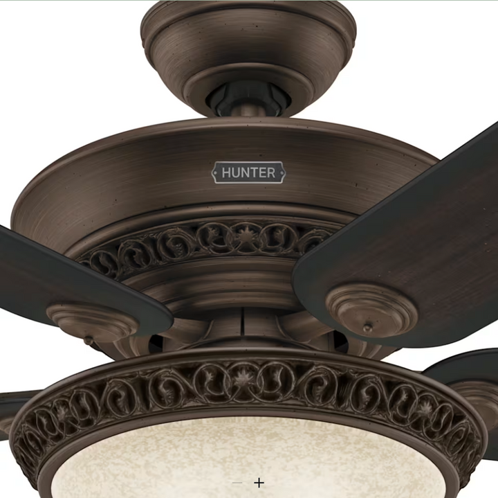 Hunter Fan Italian Countryside 52" Indoor Pull Chain Ceiling Fan with 6.5W LED in P.A Cocoa