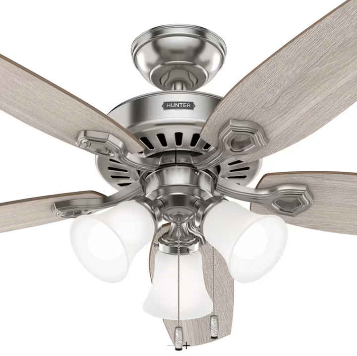 Hunter Fan Builder Plus 52" Pull Chain DC Ceiling Fan with 21W LED