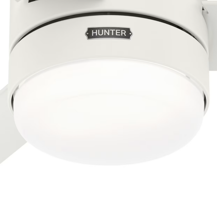 Hunter Fan Gilmour 52" Indoor/Outdoor Flushmount Ceiling Fan with 19W LED and Remote