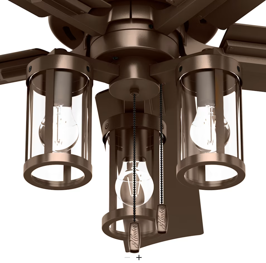 Hunter Fan Lawndale 52" Outdoor Pull Chain Ceiling Fan with 14W LED