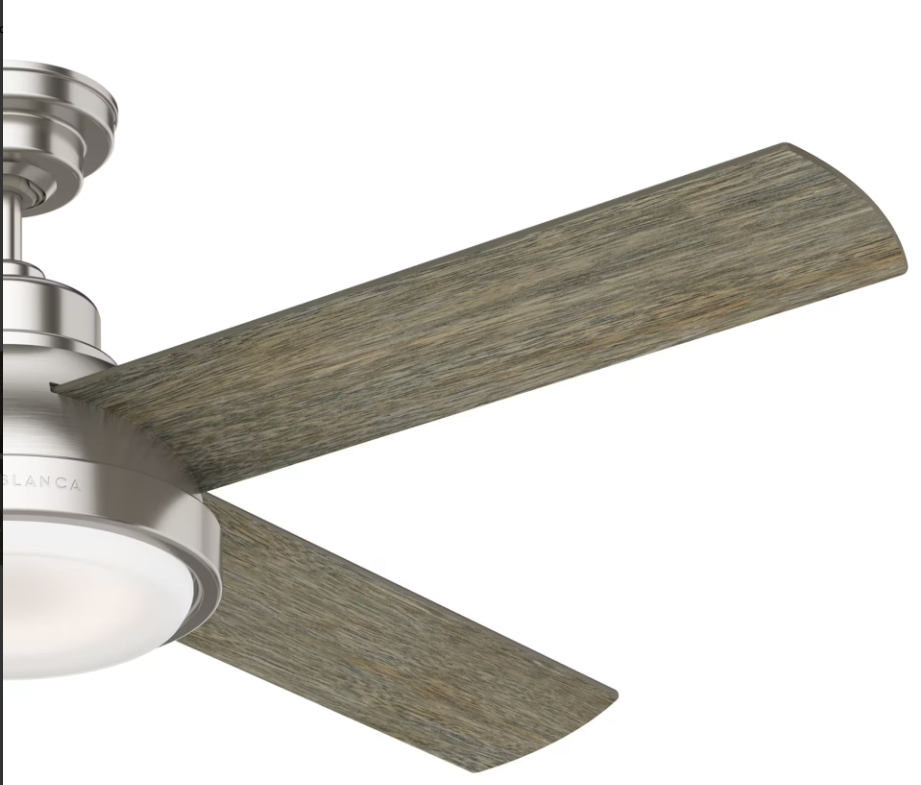 Casablanca Levitt 54" Indoor Ceiling Fan with 16WLED and Wall Control in Brushed Nickel