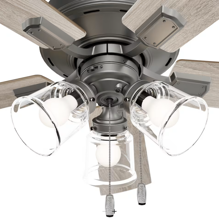 Hunter Fan Crestfield 52" Pull Chain Ceiling Fan with 21W LED