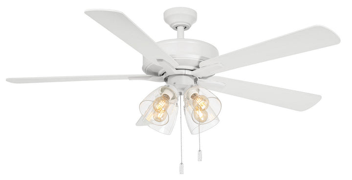 Wind River Pecos 52" Pull Chain Ceiling Fan with 24W LED with Edison Bulbs