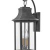 Adair LED Outdoor Lantern in Aged Zinc