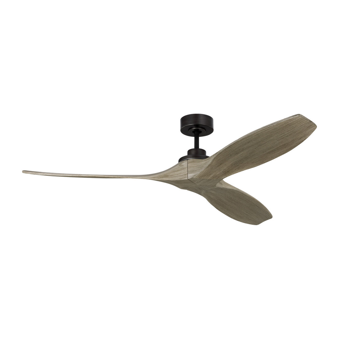 Visual Comfort Fan Collins Smart DC Ceiling Fan with Carved Wood Bladeas and Remote Control