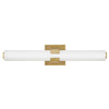Aiden LED Vanity in Lacquered Brass