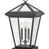 Alford Place LED Pier Mount Lantern in Museum Black