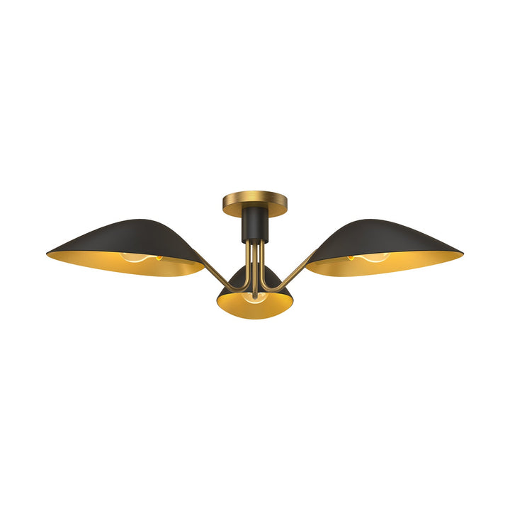 Alora Three Light Semi-Flush Mount