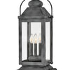 Anchorage LED Pier Mount in Aged Zinc