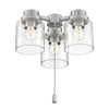 Armed LED Ceiling Fan Light Kit in Brushed Polished Nickel