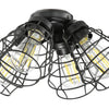 Armed LED Fan Light Kit in Flat Black