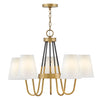 Aston LED Chandelier in Heritage Brass
