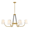 Aston LED Linear Pendant in Heritage Brass
