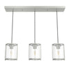 Astwood Three Light Cluster Linear in Brushed Nickel