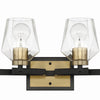 Avante Grand Four Light Vanity in Flat Black/Satin Brass