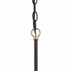 Avante Grand One Light Mini Pendant in Flat Black/Satin Brass