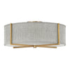 Axis Heathered Gray LED Foyer Pendant in Heritage Brass