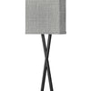 Axis Heathered Gray LED Wall Sconce in Black