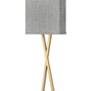 Axis Heathered Gray LED Wall Sconce in Heritage Brass