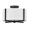 Axis Off White LED Foyer Pendant in Black