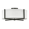 Axis Off White LED Semi-flush Mount in Black