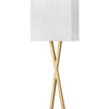 Axis Off White LED Wall Sconce in Heritage Brass