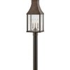 Beacon Hill LED Post Top or Pier Mount in Blackened Copper