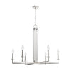 Bearden Six Light Chandelier in Brushed Nickel