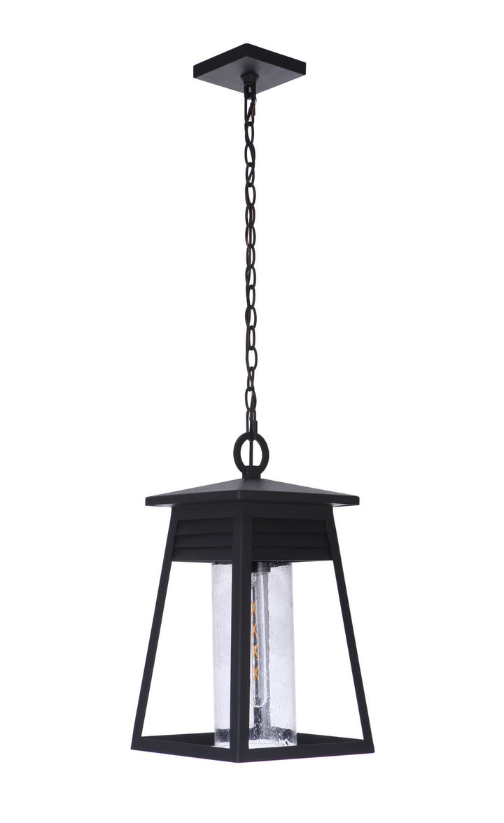 Becca One Light Outdoor Pendant in Textured Black