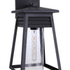 Becca One Light Outdoor Pendant in Textured Black