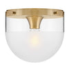 Beck LED Flush Mount in Lacquered Brass