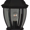 Bent Glass Cast One Light Post Mount in Textured Black