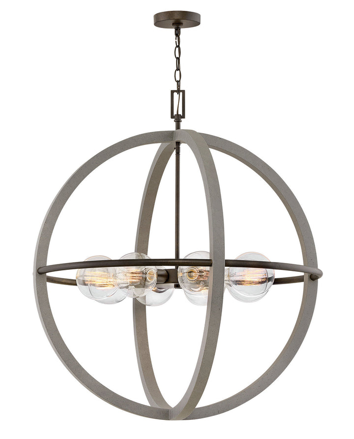 Bodie LED Chandelier in Dark Cement