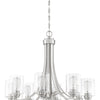 Bolden Eight Light Chandelier in Brushed Polished Nickel