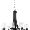 Bolden Eight Light Chandelier in Flat Black