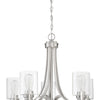 Bolden Five Light Chandelier in Brushed Polished Nickel
