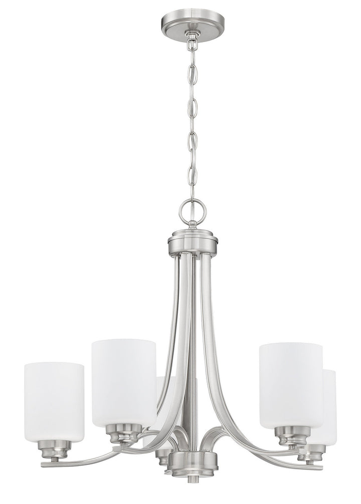 Bolden Five Light Chandelier in Brushed Polished Nickel