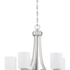 Bolden Five Light Chandelier in Brushed Polished Nickel