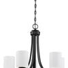 Bolden Five Light Chandelier in Flat Black