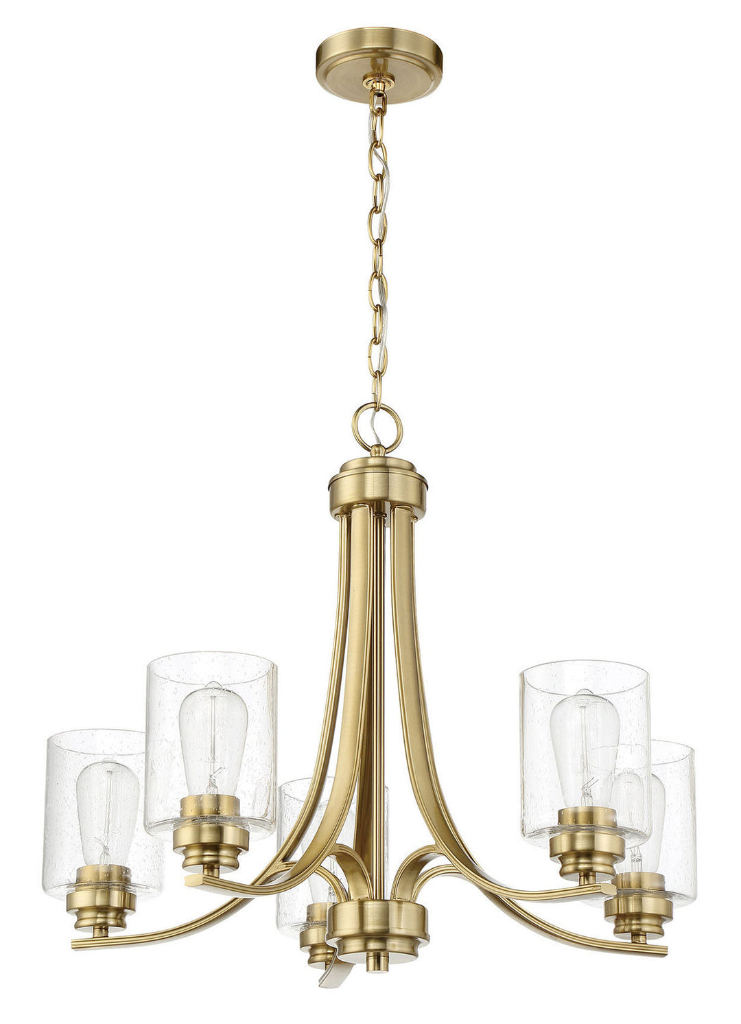 Bolden Five Light Chandelier in Satin Brass