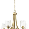 Bolden Five Light Chandelier in Satin Brass