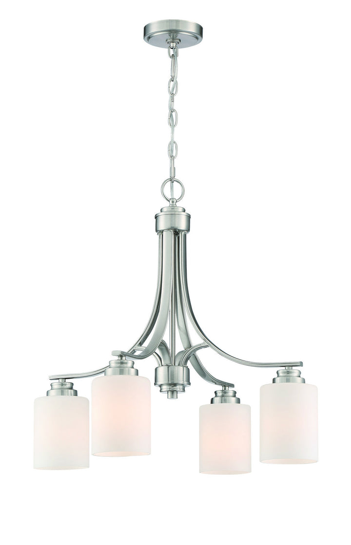 Bolden Four Light Chandelier in Brushed Polished Nickel