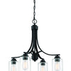 Bolden Four Light Chandelier in Flat Black