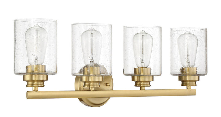 Bolden Four Light Vanity in Satin Brass