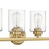 Bolden Four Light Vanity in Satin Brass
