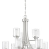 Bolden Nine Light Chandelier in Brushed Polished Nickel