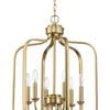 Bolden Six Light Foyer Chandelier in Satin Brass