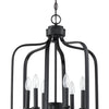 Bolden Six Light Foyer Pendant in Flat Black