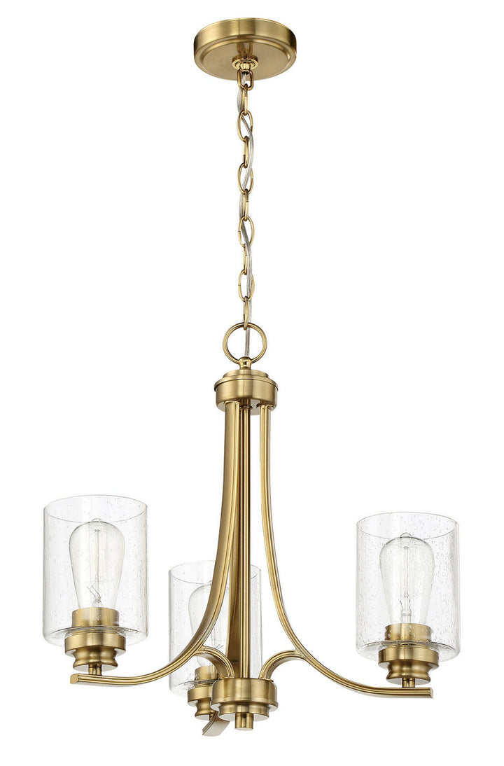 Bolden Three Light Chandelier in Satin Brass